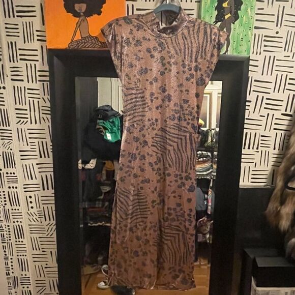 Vintage Animal Print Gown - Picture 7 of 10